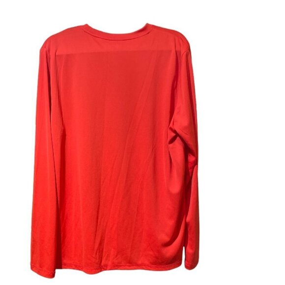 Athletech Mens Large Red Long Sleeve NT Dri 100% Polyester - Picture 2 of 2